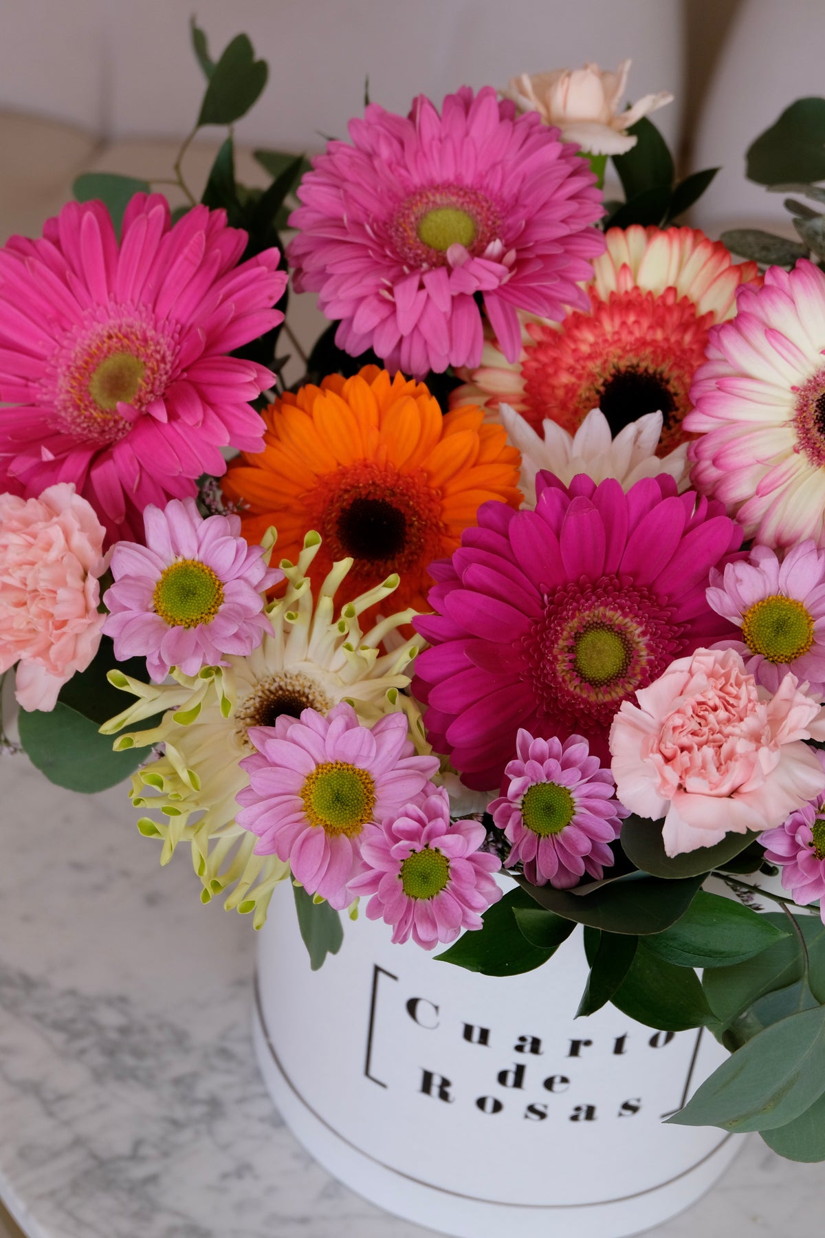 Cilindro corto Gerberas