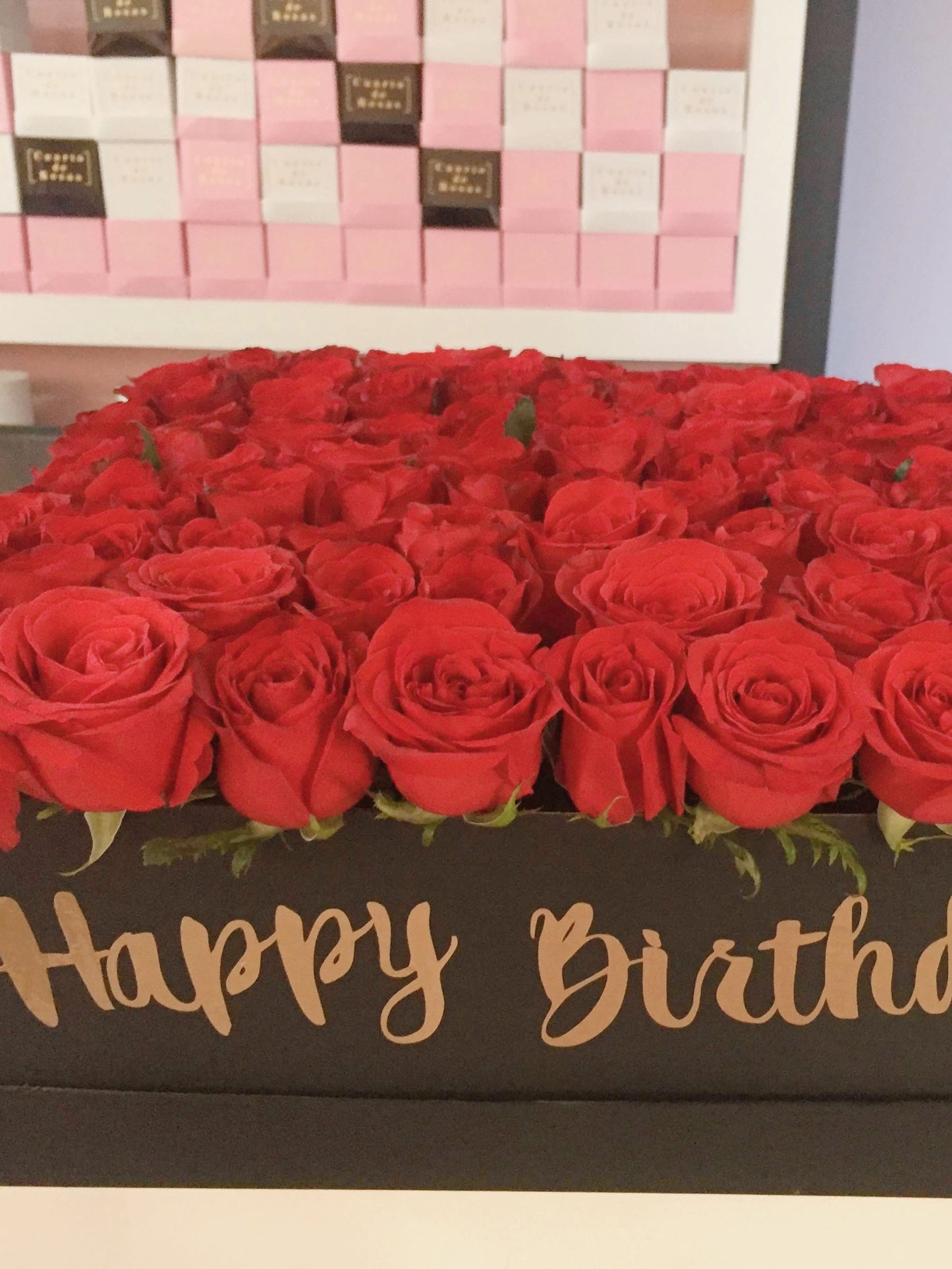 Caja cuadrada 150 Rosas