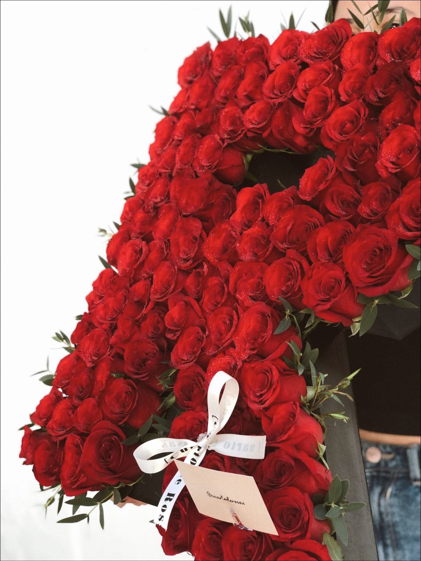 Letra con 100 Rosas