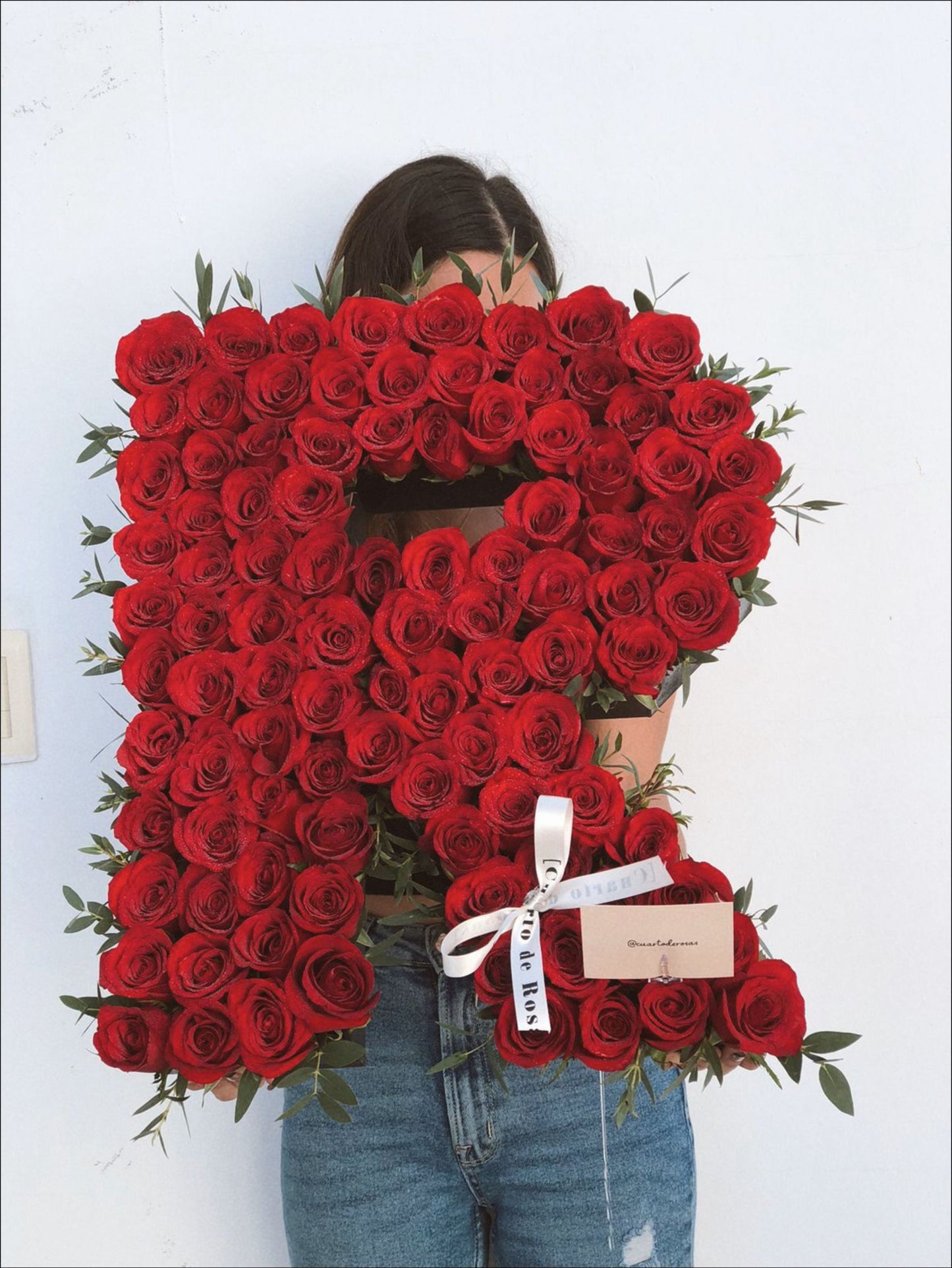 Letra con 100 Rosas