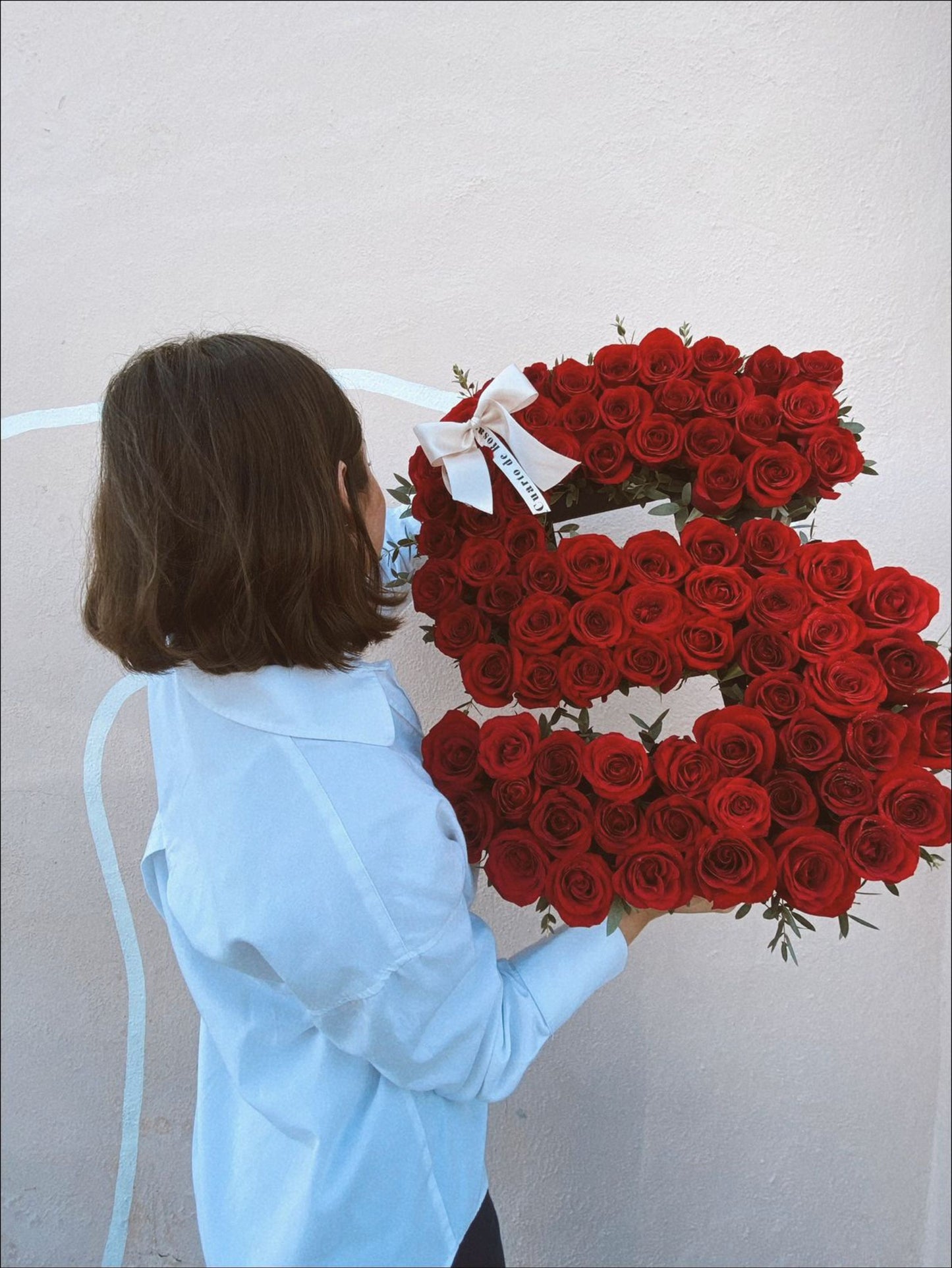 Letra con 75 Rosas