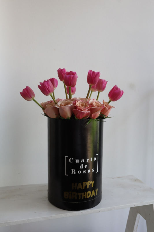 Cilindro Rosas & Tulipanes Clásico